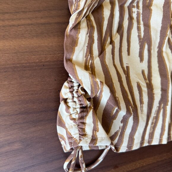 NWT Backyard Roses Sleeveless Dress | Adjustable Side Ruching Heart Neck S/M - Picture 5 of 7